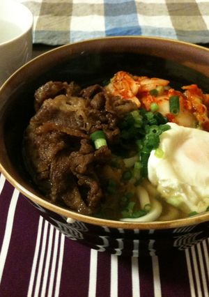 そば派のあなたも！牛肉とキムチのうどん☆-レシピのメイン写真