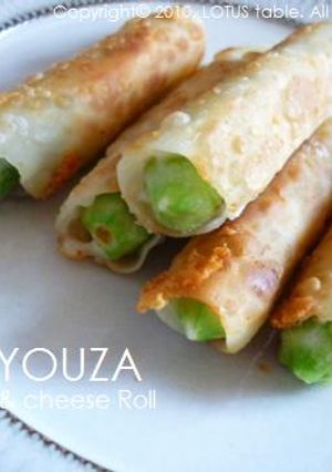 餃子の皮ｄｅオクラチーズ巻き-レシピのメイン写真