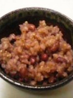 炊飯器でOK!炒り玄米小豆粥-レシピのメイン写真