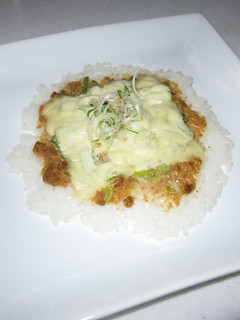 肉味噌でライスピザ-レシピのメイン写真