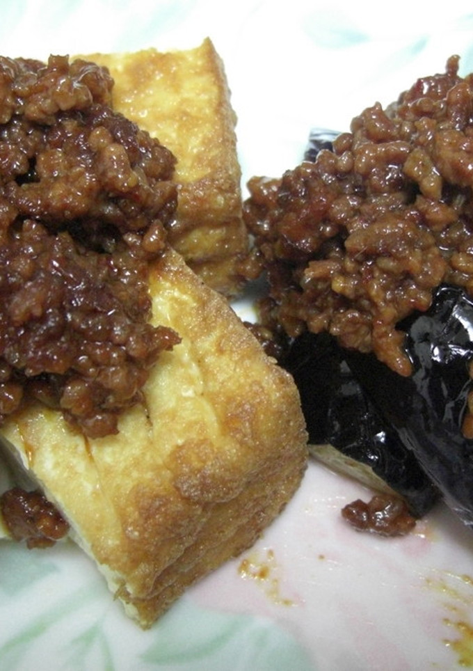 厚揚げ＆揚げなすの肉味噌のせ♪♪-レシピのメイン写真