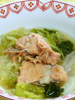 あら簡単♪白菜と鮭缶の煮びたし-レシピのメイン写真