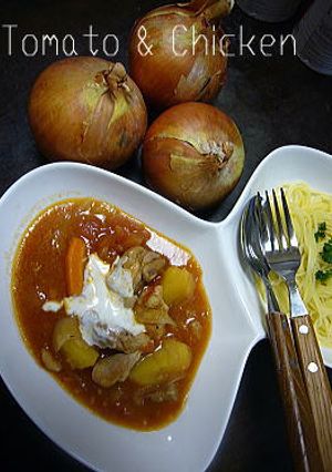 チキンのトマト煮込み-レシピのメイン写真