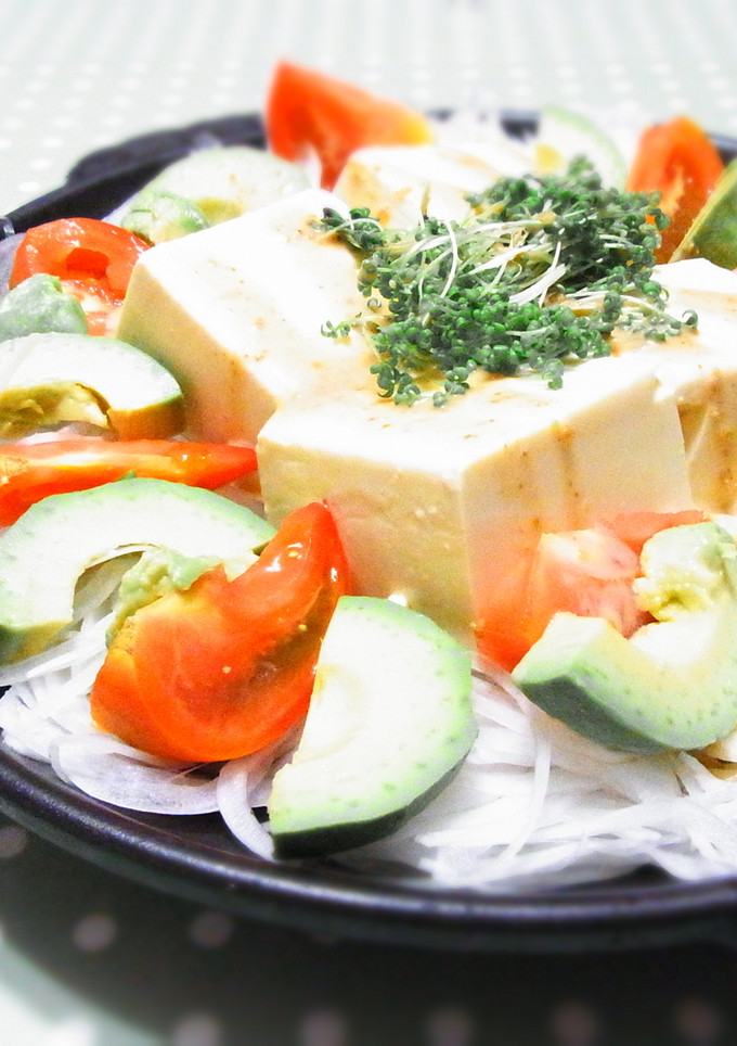 豆腐と彩り野菜たちの胡麻ドレ仕上げ☆-レシピのメイン写真