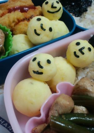 お弁当箱に❄雪だるまさん-レシピのメイン写真