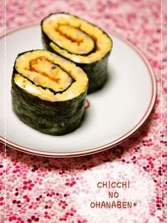 *お弁当おかず* 卵で海苔巻き-レシピのメイン写真