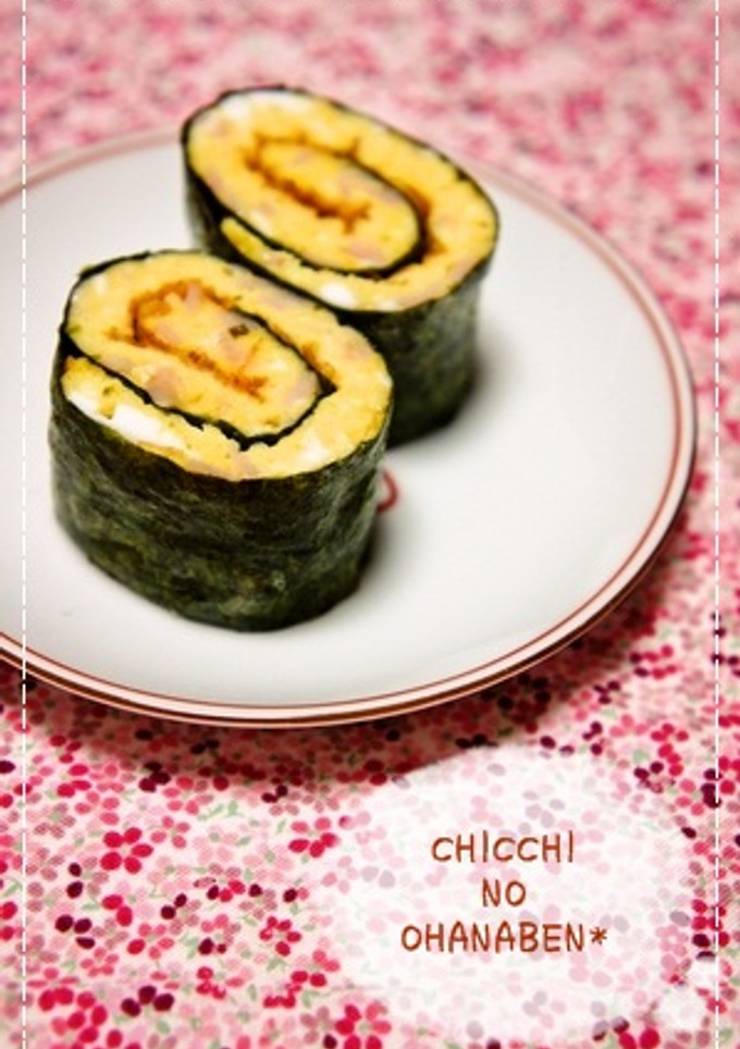 ＊お弁当おかず＊　卵で海苔巻き-レシピのメイン写真
