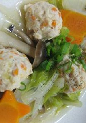 クリームチーズ鶏団子のスープ煮-レシピのメイン写真