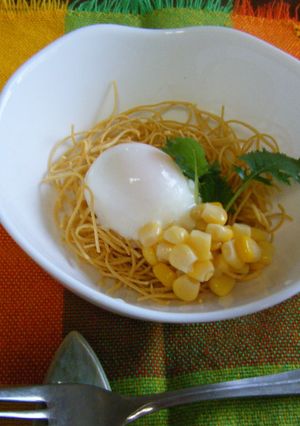 パリ麺の巣ごもり卵-レシピのメイン写真