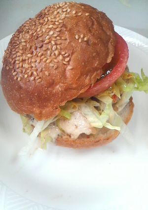 食べるラー油ｄｅチキンバーガー-レシピのメイン写真