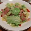 キャベツとベーコンの紹興酒炒め