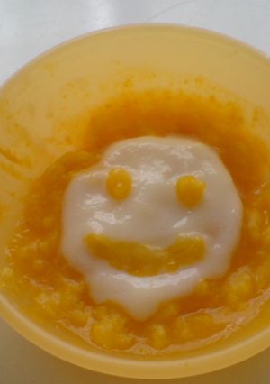 【離乳食】ニコニコかぼちゃドリア-レシピのメイン写真