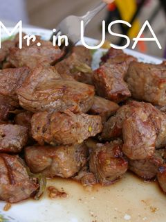 カルビの串焼き(アウトドア料理)-レシピのメイン写真