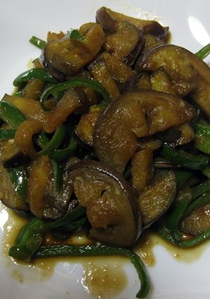 超簡単！ナスとピーマンの焼肉風味炒め-レシピのメイン写真