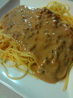 豆豆とろとろパスタ-レシピのメイン写真