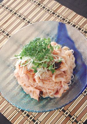 レンジで簡単！タコと野菜のチリそうめん-レシピのメイン写真