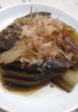 茄子とねぎのめんつゆ煮-レシピのメイン写真