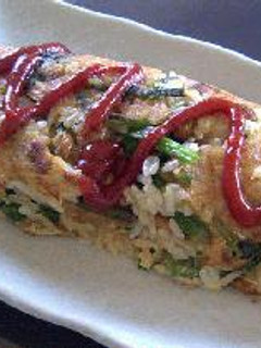 ::ひとりごはん:: 納豆オムライス-レシピのメイン写真