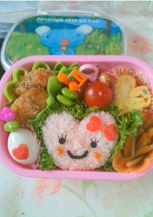 キャラ弁＊ハート♥ちゃん弁当-レシピのメイン写真