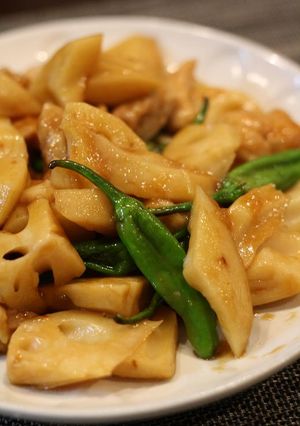 鶏とレンコンの甘辛炒め-レシピのメイン写真