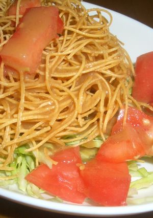 キャベツでパリッと麺サラダ-レシピのメイン写真