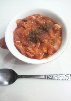♪〜ｶﾌｪ風〜tomatoｼﾁｭｰ♪-レシピのメイン写真