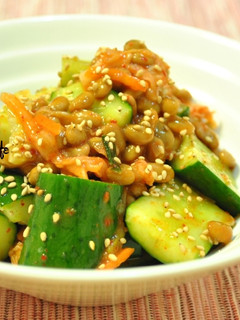 ☆叩き胡瓜の納豆キムチ和え☆-レシピのメイン写真