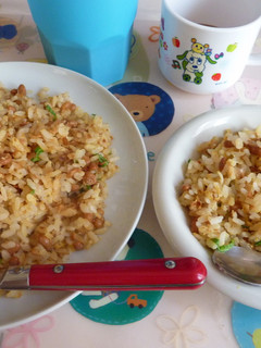 親子で食べよう♪納豆チャーハン(完了期)-レシピのメイン写真