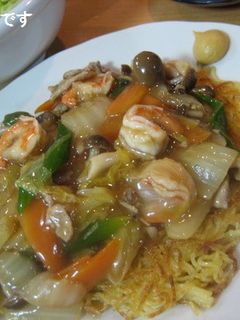 まるちゃんの塩焼そばであんかけ焼きそば-レシピのメイン写真