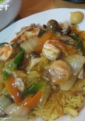 まるちゃんの塩焼そばであんかけ焼きそば-レシピのメイン写真