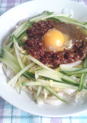 具のソース簡単5分!うどんジャージャー麺-レシピのメイン写真