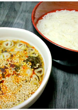 もずく酢冷や麦-レシピのメイン写真