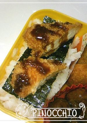 ＊お弁当＊チキンカツを乗せた❀のり弁-レシピのメイン写真