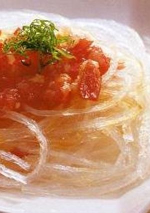 細寒天の冷製トマトパスタ風-レシピのメイン写真