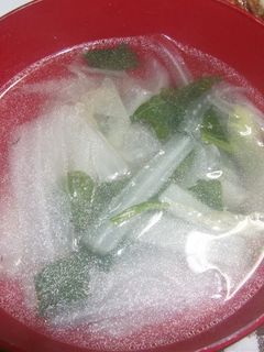 白菜の白いところで簡単スープ-レシピのメイン写真
