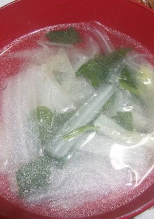 白菜の白いところで簡単スープ-レシピのメイン写真