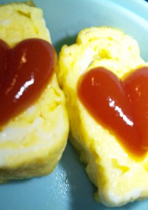お弁当を簡単可愛くハートケチャップ❤-レシピのメイン写真