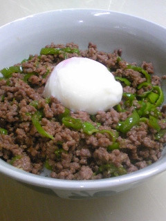 合挽き肉とピーマンだけ☆簡単★スタミナ丼-レシピのメイン写真