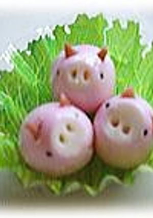 うずらの卵でピンクのぶたさん♪キャラ弁に-レシピのメイン写真