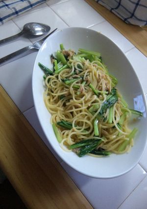 時短！シャキシャキ小松菜とツナのパスタ-レシピのメイン写真