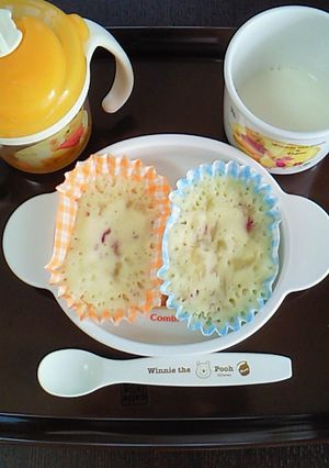 チンしてフルーツ蒸しパン☆卵不使用！-レシピのメイン写真