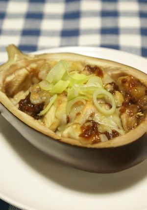 米茄子の肉みそチーズ焼き-レシピのメイン写真