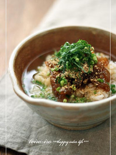端っこ刺し身のヅケde鯛茶漬け♪-レシピのメイン写真