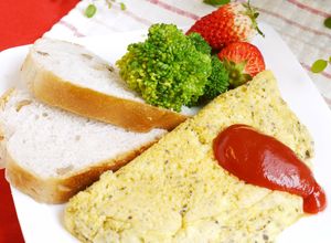 バジルとチーズのスフレオムレツ-レシピのメイン写真