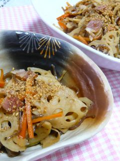 れんこん&根菜 de シャキシャキ金平♪-レシピのメイン写真