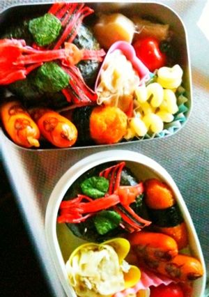 仮面ライダーＯＯＯ(オーズ)キャラ弁☆-レシピのメイン写真