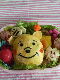 プーさんキャラ弁 ピグレット付き-レシピのメイン写真