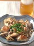 にんにく味噌マヨ！鶏ときのこのコク旨炒め♪