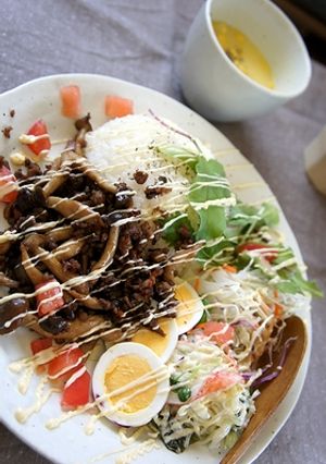 カフェ飯風♪挽き肉ときのこのそぼろライス-レシピのメイン写真