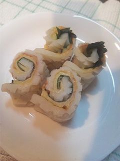 お弁当に☆竹輪で梅しそチーズ巻き-レシピのメイン写真